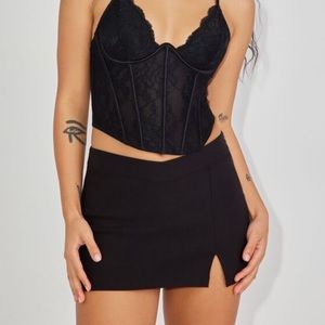 GARAGE Black Mini Skirt